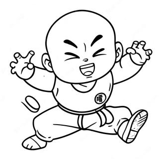 Krillin In Action Coloring Page 59334-47601