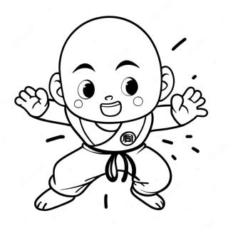 Krillin In Action Coloring Page 59334-47602