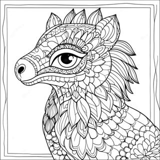 Animal Mosaic Coloring Page 59343-47607