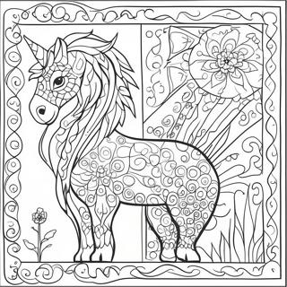 Colorful Animal Mosaic Patterns Coloring Page 59344-47611