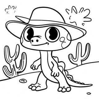 Rango In Colorful Desert Scene Coloring Page 59354-47621