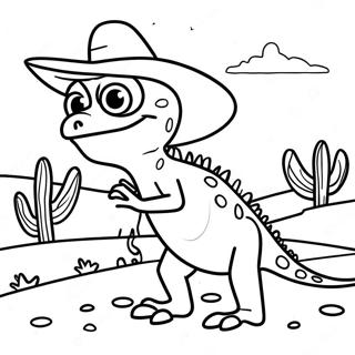 Rango In Colorful Desert Scene Coloring Page 59354-47622