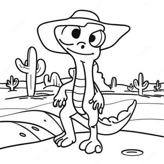 Rango In Colorful Desert Scene Coloring Page 59354-47623