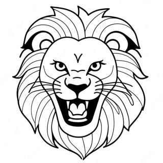 Majestic Lion Roaring Coloring Page 59364-47632