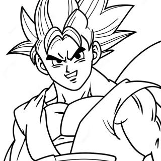 Goku In Super Saiyan Form Coloring Page 59374-47641