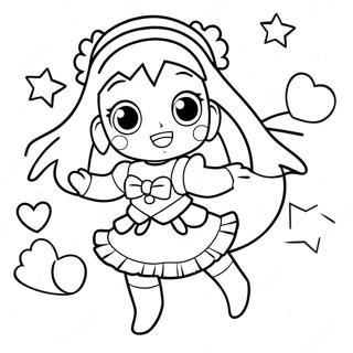 Sparkling Glitter Force Heroes Coloring Page 5937-4849