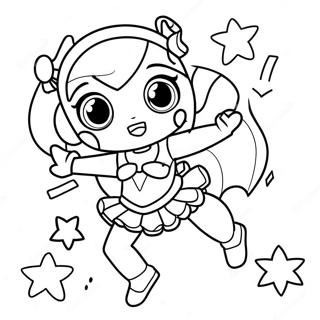 Sparkling Glitter Force Heroes Coloring Page 5937-4850