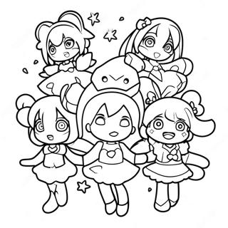 Sparkling Glitter Force Heroes Coloring Page 5937-4852