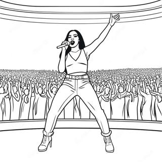 Aaliyah Performing On Stage Coloring Page 59384-47647