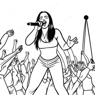 Aaliyah Performing On Stage Coloring Page 59384-47648