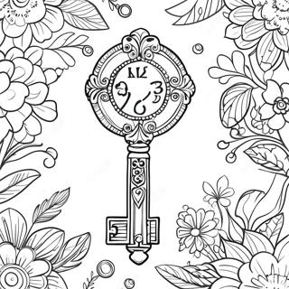 Vintage Key Coloring Page 59394-47658