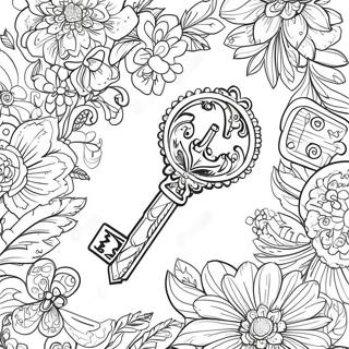 Vintage Key Coloring Page 59394-47660