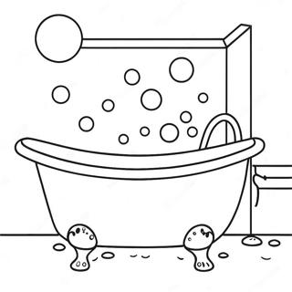 Bathtub With Colorful Bubbles Coloring Page 59413-47665