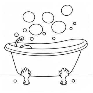 Bathtub With Colorful Bubbles Coloring Page 59413-47666