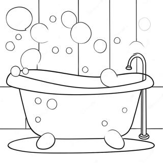 Bathtub With Colorful Bubbles Coloring Page 59413-47667