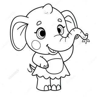 Cute Emily Elephant Peppa Pig Coloring Page 59424-47681