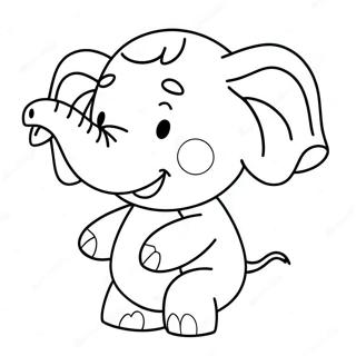 Cute Emily Elephant Peppa Pig Coloring Page 59424-47682