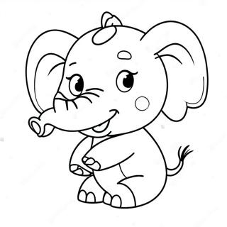 Cute Emily Elephant Peppa Pig Coloring Page 59424-47683