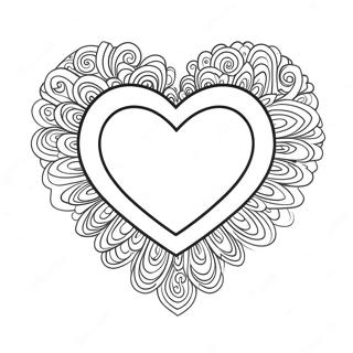 Hard Love Heart Coloring Page 59433-47680