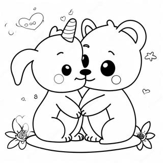 Cute Hard Love Animals Coloring Page 59434-47688