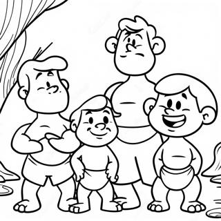 Flintstones Family Coloring Page 5946-4854