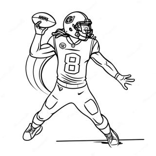 Dynamic Deandre Hopkins Catching A Football Coloring Page 59484-47726