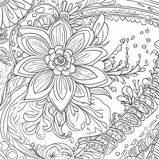 Floral Bandana Design Coloring Page 59504-47742