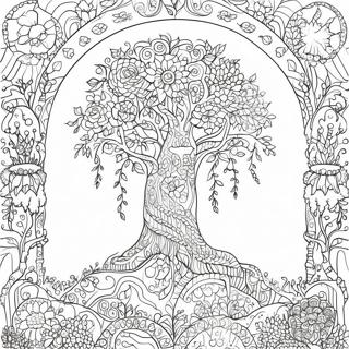 Tree Of Life Intricate Coloring Page 59533-47762