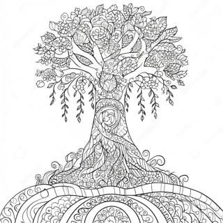 Tree Of Life Intricate Coloring Page 59533-47763