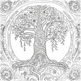 Tree Of Life Intricate Coloring Page 59533-47764