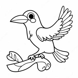 Epic Raven Fortnite Action Coloring Page 59544-47773