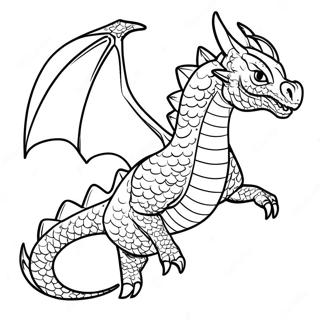 Majestic Earth Dragon Flying Coloring Page 59564-47786