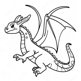 Majestic Earth Dragon Flying Coloring Page 59564-47787