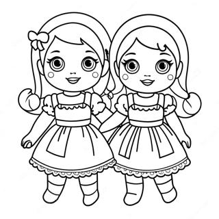 Sisters Lol Doll Coloring Pages