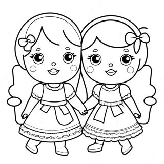 Cute Sisters Lol Doll Coloring Page 59574-47794