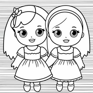 Cute Sisters Lol Doll Coloring Page 59574-47795