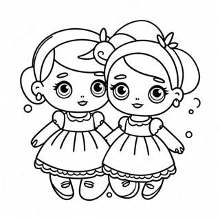 Cute Sisters Lol Doll Coloring Page 59574-47796