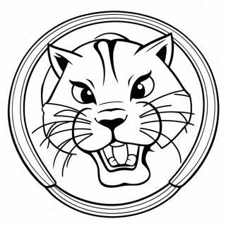 K State Wildcat Logo Coloring Page 59593-47807