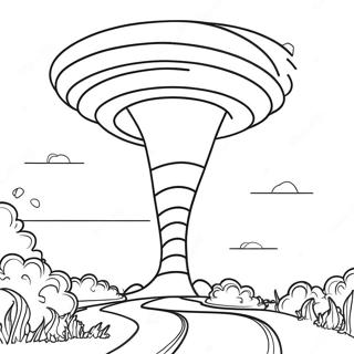 Vibrant Tornado Coloring Page 59604-47831