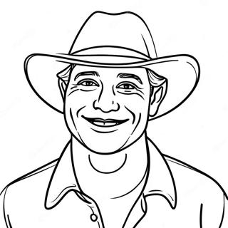 Famous Actor Smiling Coloring Page 59644-47853