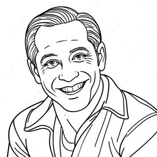 Famous Actor Smiling Coloring Page 59644-47855