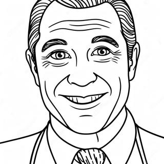 Famous Actor Smiling Coloring Page 59644-47856