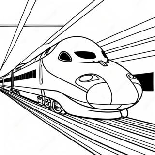 Bullet Train Coloring Pages