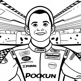 Kyle Larson In Victory Lane Coloring Page 59744-47930