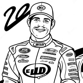 Kyle Larson In Victory Lane Coloring Page 59744-47931