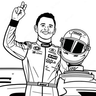 Kyle Larson In Victory Lane Coloring Page 59744-47932