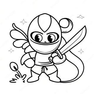 Ninja Letter N Coloring Page 5977-4881