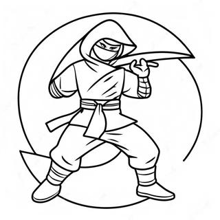 Ninja Letter N Coloring Page 5977-4882