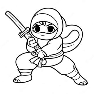 Ninja Letter N Coloring Page 5977-4883