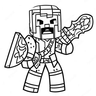 Minecraft Warden Coloring Pages